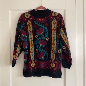 Vintage Floral Sweater
